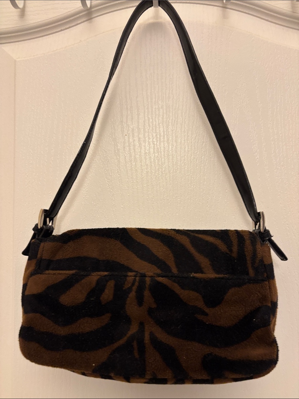 Animal Print Shoulder Bag Lined Purse Snap Closure - Picture 2 of 13